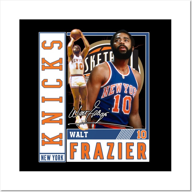 Walt Frazier The Clyde Basketball Legend Signature Vintage Retro 80s 90s Bootleg Rap Style Wall Art by CarDE